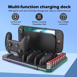 Pour Nintendo Switch 2 Station de Charge Multifonction avec Refroidissement, Éclairage RGB & Emplacements pour Cartes, SW2139