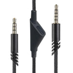 Câble de casque de jeu tressé 2 m pour Logitech Astro A10 / A40 / A30, bouton noir, bouton noir et blanc, bouton gris et noir, réglage noir, réglage bleu, réglage gris, carré rouge et noir, carré noir