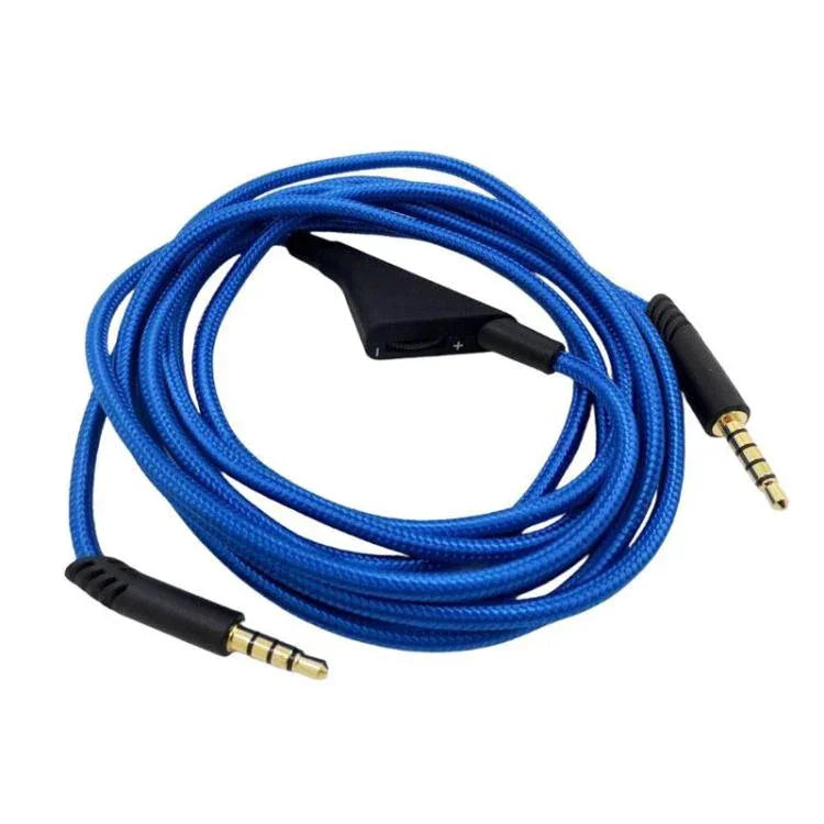 Câble de casque de jeu tressé 2 m pour Logitech Astro A10 / A40 / A30, bouton noir, bouton noir et blanc, bouton gris et noir, réglage noir, réglage bleu, réglage gris, carré rouge et noir, carré noir