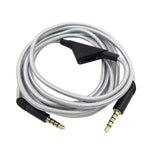 Câble de casque de jeu tressé 2 m pour Logitech Astro A10 / A40 / A30, bouton noir, bouton noir et blanc, bouton gris et noir, réglage noir, réglage bleu, réglage gris, carré rouge et noir, carré noir