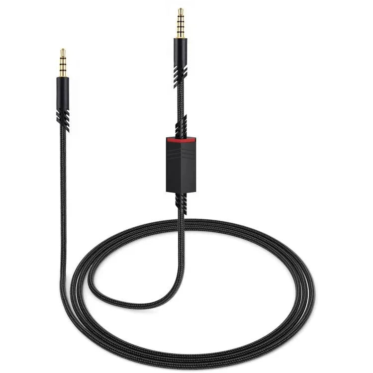 Câble de casque de jeu tressé 2 m pour Logitech Astro A10 / A40 / A30, bouton noir, bouton noir et blanc, bouton gris et noir, réglage noir, réglage bleu, réglage gris, carré rouge et noir, carré noir