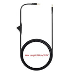 Câble de casque de jeu tressé 2 m pour Logitech Astro A10 / A40 / A30, bouton noir, bouton noir et blanc, bouton gris et noir, réglage noir, réglage bleu, réglage gris, carré rouge et noir, carré noir