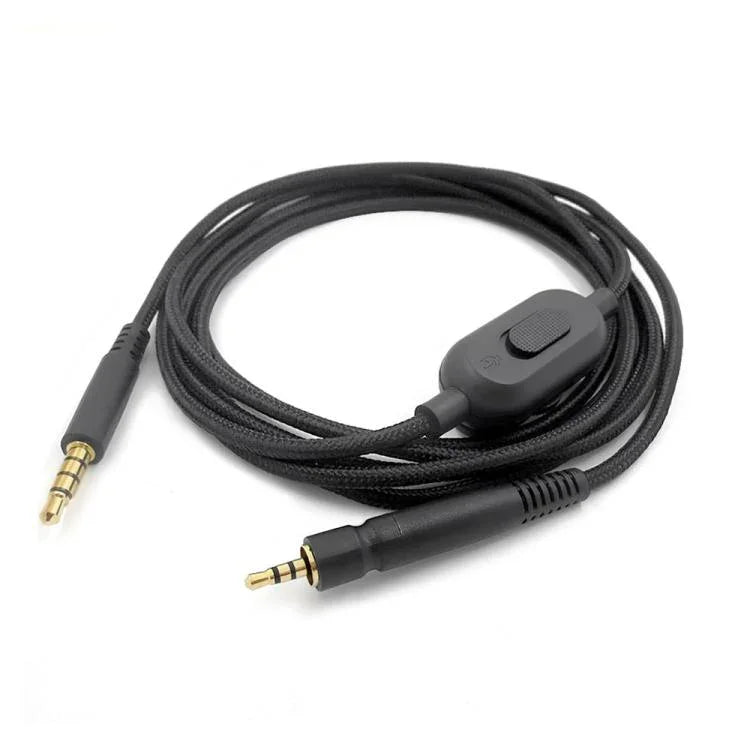 Câble de casque édition réglage 2 m pour Sennheiser GAME ONE / GAME ZERO / PC 373D / GSP350 / GSP500 / GSP600, prise simple, prise double