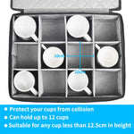 Boîte de rangement pour tasses à café avec compartiments et couvercle