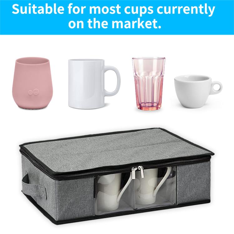 Boîte de rangement pour tasses à café avec compartiments et couvercle