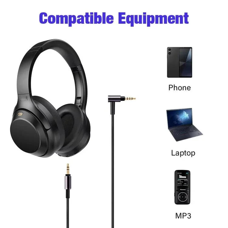 Câble audio casque 3,5 mm, pour Sony WH-1000XM3 / WH-1000XM2 / WH-1000XM4 / WH-H900N / WH-H800, contrôle filaire 1,5 m, direct 1,5 m