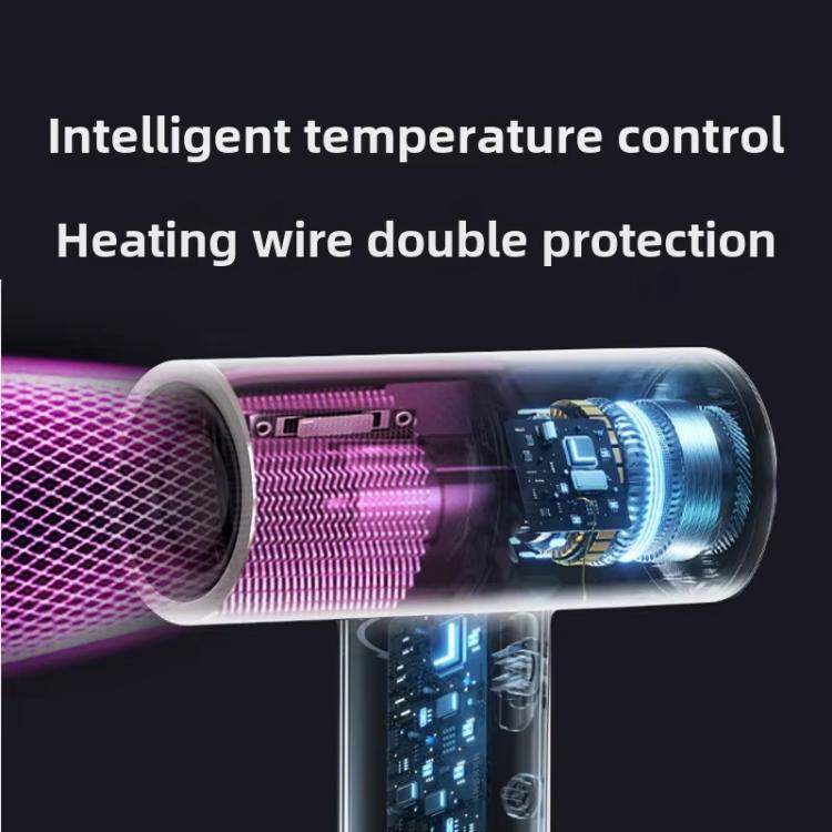 Sèche-cheveux sans fil haute vitesse moteur 100 000 tr/min, charge rapide USB-C et batterie intégrée 15600 mAh