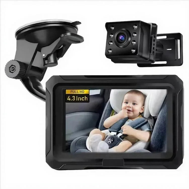 Moniteur Bébé Voiture HD 1080P 4,3 pouces
