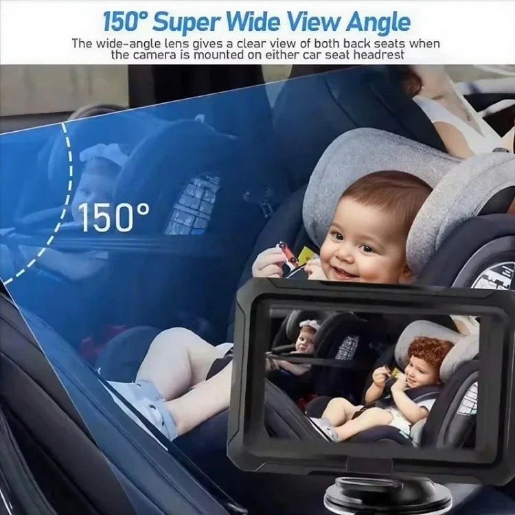 Moniteur Bébé Voiture HD 1080P 4,3 pouces