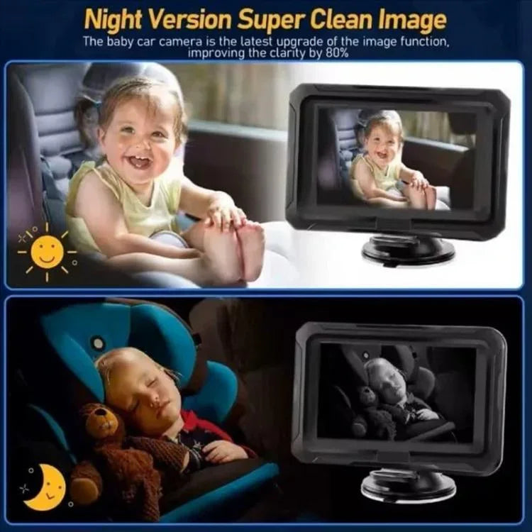 Moniteur Bébé Voiture HD 1080P 4,3 pouces
