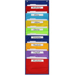 Sac de rangement mural pour magazines, livres et dossiers arc-en-ciel, 8 compartiments