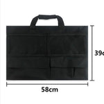 Housse anti-poussière intégrée pour ordinateur de bureau en tissu de nylon avec doublure en flanelle