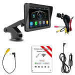 Écran tactile HD de 7 pouces + image de recul HD avec 8 LED, lecteur MP5 de voiture sans fil Carplay, X5300 avec caméra à 8 LED