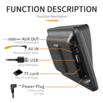 Écran tactile HD de 7 pouces + image de recul HD avec 8 LED, lecteur MP5 de voiture sans fil Carplay, X5300 avec caméra à 8 LED