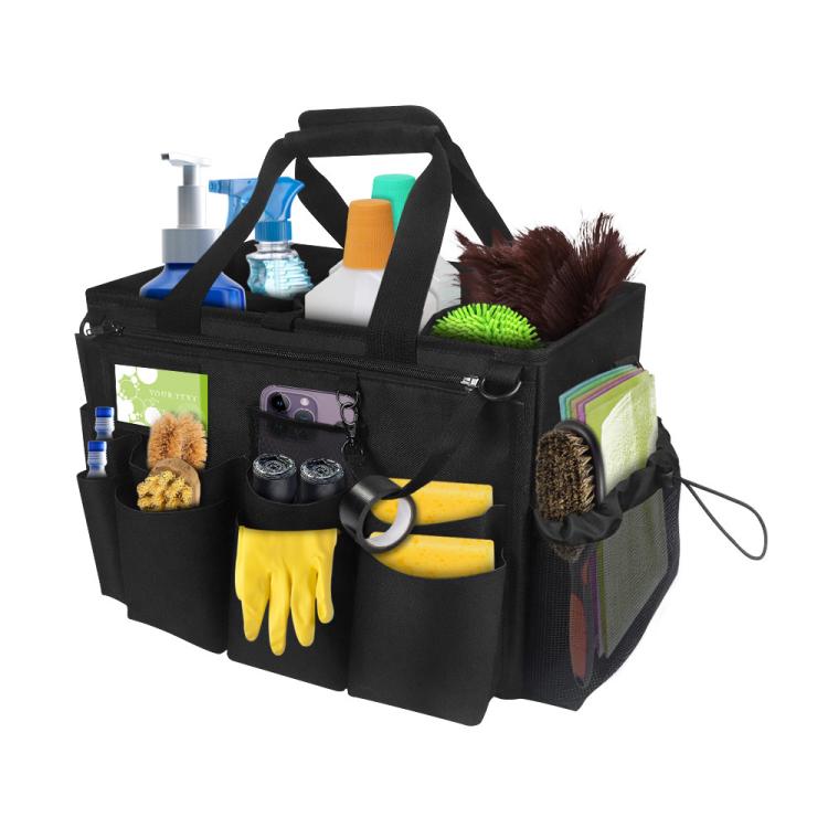 Sac de rangement pour produits d'entretien avec tablier de poche détachable