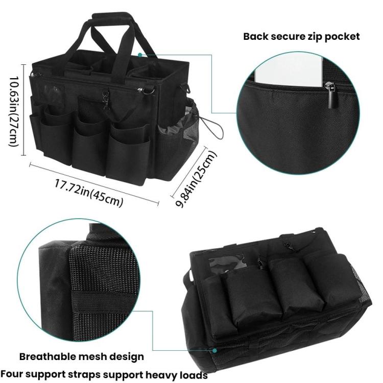 Sac de rangement pour produits d'entretien avec tablier de poche détachable