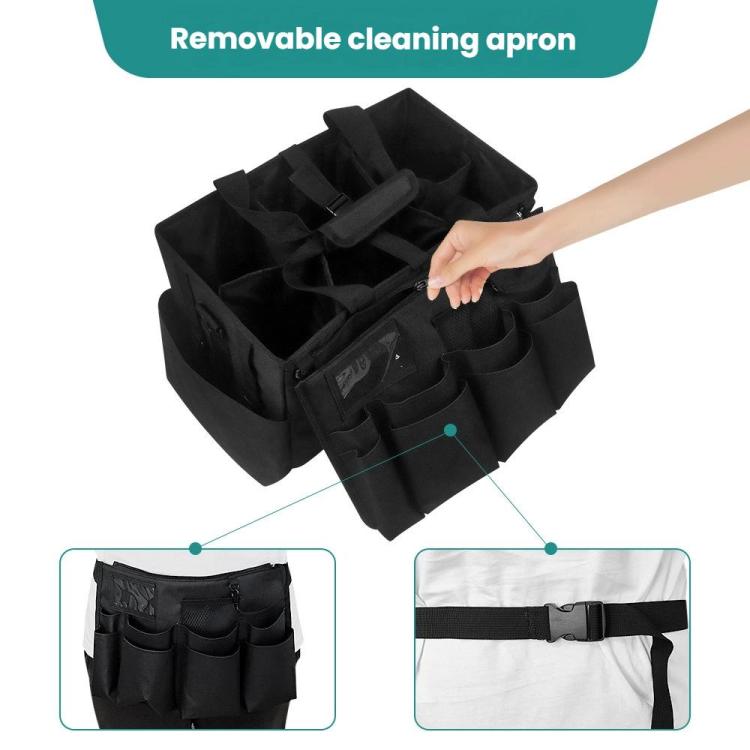 Sac de rangement pour produits d'entretien avec tablier de poche détachable