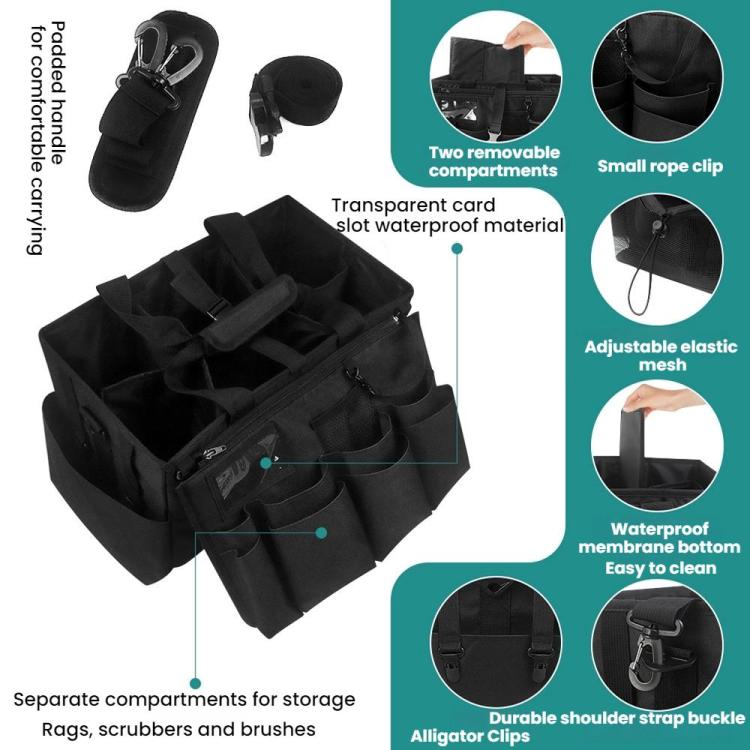 Sac de rangement pour produits d'entretien avec tablier de poche détachable