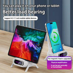 Support de chargeur sans fil en forme de chaise pour bureau compatible avec les téléphones et tablettes de 4,5 à 11 pouces