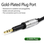 Câble casque à ressort 2,5 mm vers 3,5 mm + 6,35 mm, 1,5 m, pour Sennheiser HD6 / HD8 / HD7 / HD598, ZS0245