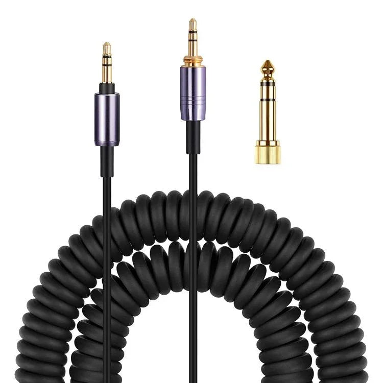 Câble audio à ressort pour casque, pour Sony WH-1000XM3 / WH-1000XM2 / WH-1000XM4 / WH-H900N / WH-H800, ressort 1,5 m