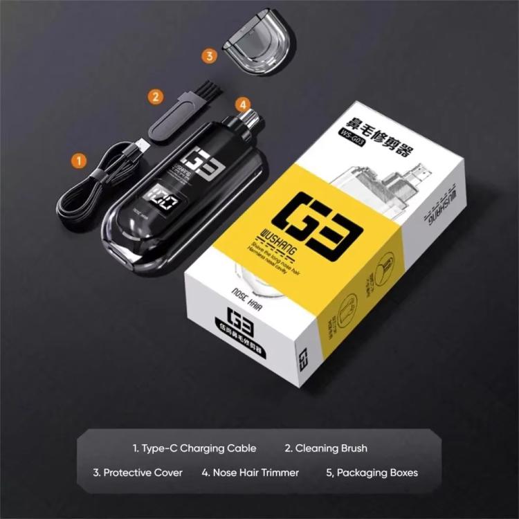 WUSHANG Tondeuse Nez Rechargeable Chargement USB-C Toilettage Nasal Doux et Indolore