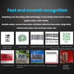 Scanner de code-barres de produit de supermarché avec code QR de paiement et livraison express