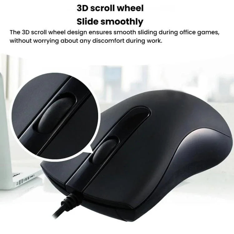 Souris optique filaire ergonomique 1000 DPI Little Kangaroo DS-917 pour ordinateur portable, bureau, jeu, DS-917 USB