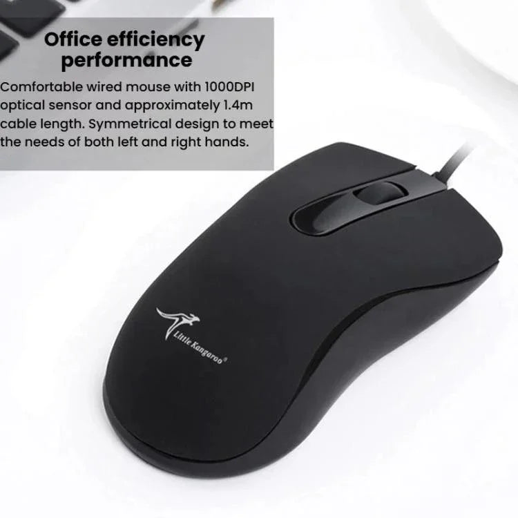 Souris optique filaire ergonomique 1000 DPI Little Kangaroo DS-917 pour ordinateur portable, bureau, jeu, DS-917 USB
