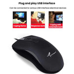 Souris optique filaire ergonomique 1000 DPI Little Kangaroo DS-917 pour ordinateur portable, bureau, jeu, DS-917 USB