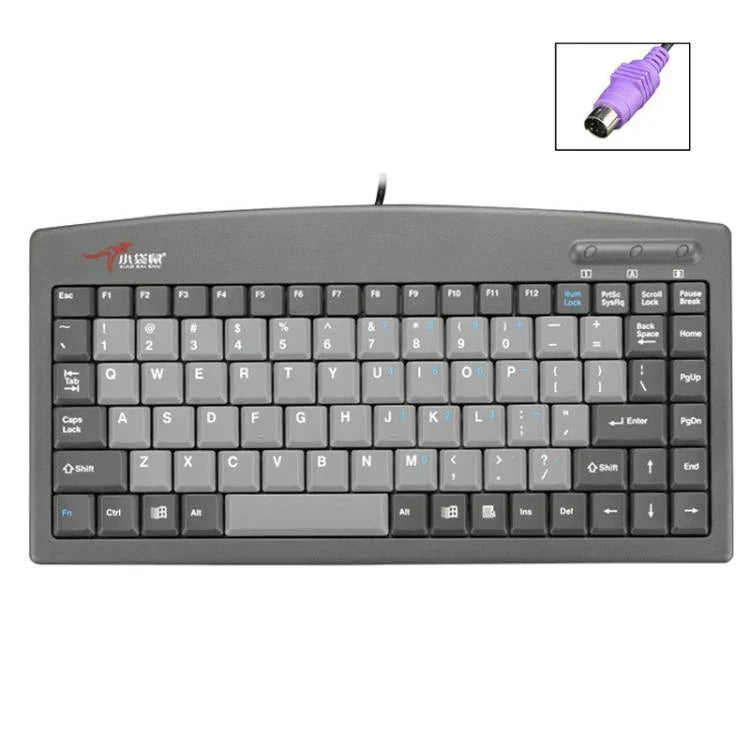 Clavier filaire Little Kangaroo DS-9827 88 touches avec anneau magnétique pour ordinateur portable, clavier industriel de bureau, PS2, USB