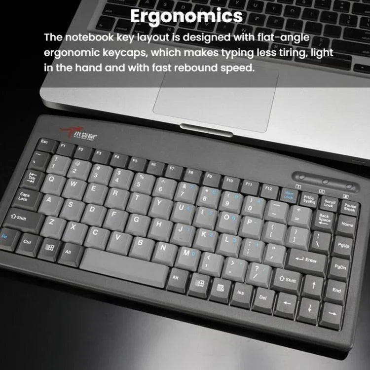 Clavier filaire Little Kangaroo DS-9827 88 touches avec anneau magnétique pour ordinateur portable, clavier industriel de bureau, PS2, USB