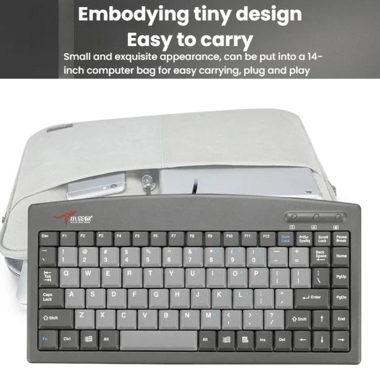 Clavier filaire Little Kangaroo DS-9827 88 touches avec anneau magnétique pour ordinateur portable, clavier industriel de bureau, PS2, USB