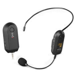 Amplificateur de microphone sans fil 2,4G portable, 1 en 1 clip cravate, 1 en 1 casque, 1 en 2 clip cravate, 1 en 2 casque
