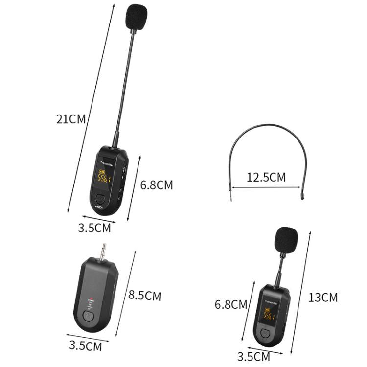 Amplificateur de microphone sans fil 2,4G portable, 1 en 1 clip cravate, 1 en 1 casque, 1 en 2 clip cravate, 1 en 2 casque