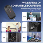 Amplificateur de microphone sans fil 2,4G portable, 1 en 1 clip cravate, 1 en 1 casque, 1 en 2 clip cravate, 1 en 2 casque
