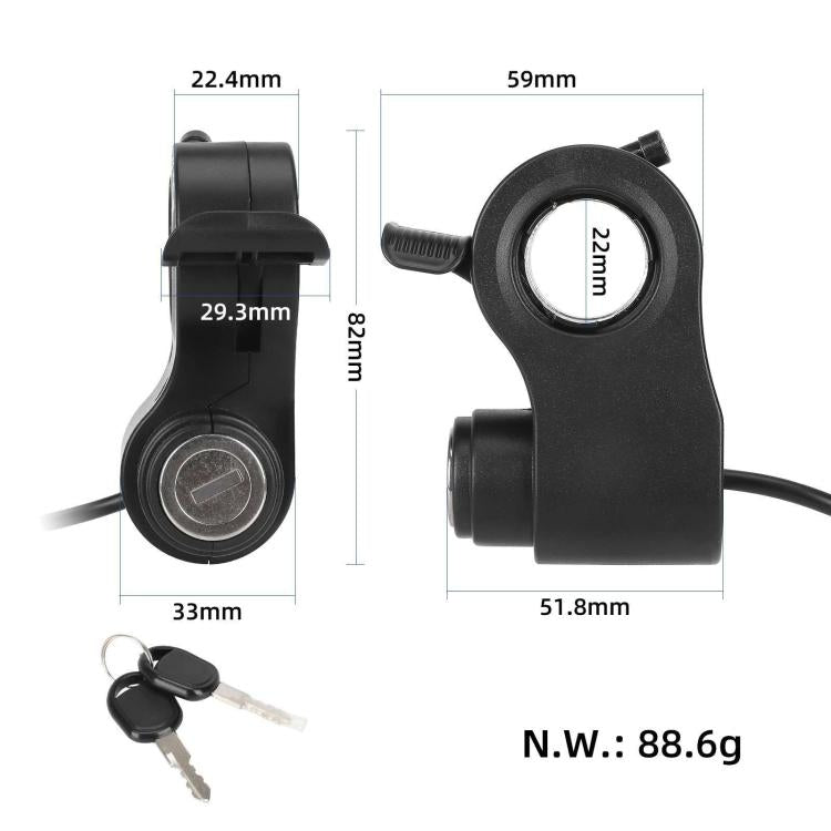 Pour trottinettes KUGOO / Kukirin G2 Pro / G2 Max, incluant serrure à clé de contact