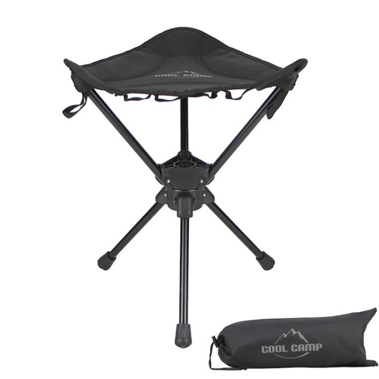 COOL CAMP C-Y008 Chaise Pliante Pivotante de Camping en Plein Air, Tabouret Triangle en Alliage d'Aluminium pour la Randonnée, la Pêche, le Barbecue
