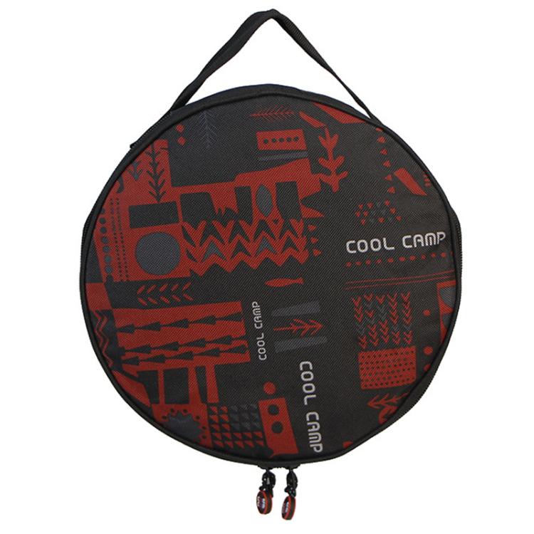 COOL CAMP CF-G669 Sac de Rangement Portable pour Bols et Vaisselle, Sac à Vaisselle de Pique-nique pour Camping en Plein Air, Cercle
