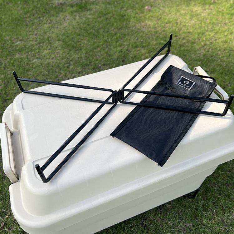 COOL CAMP CF-7001 Support pliant de rangement pour camping en extérieur Tapis de support de base pour seau d'eau de camping