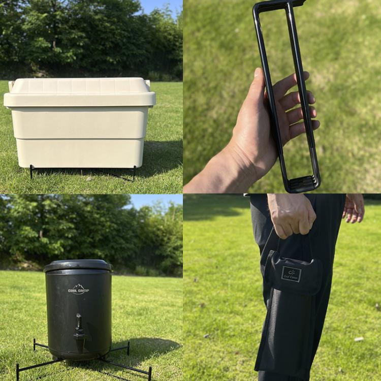 COOL CAMP CF-7001 Support pliant de rangement pour camping en extérieur Tapis de support de base pour seau d'eau de camping