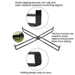 COOL CAMP CF-7001 Support pliant de rangement pour camping en extérieur Tapis de support de base pour seau d'eau de camping