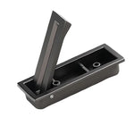 Poignée de porte encastrée invisible pour armoires, poignée rectangulaire rotative dissimulée rainurée pour meubles