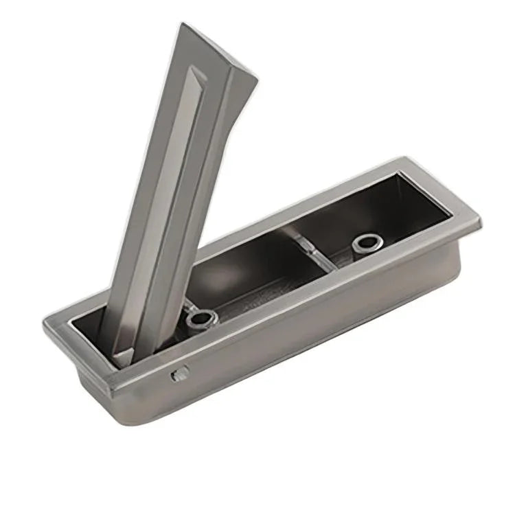 Poignée de porte encastrée invisible pour armoires, poignée rectangulaire rotative dissimulée rainurée pour meubles
