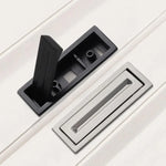 Poignée de porte encastrée invisible pour armoires, poignée rectangulaire rotative dissimulée rainurée pour meubles