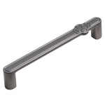 Poignée de porte d'armoire vintage fleur en alliage de zinc pour tiroirs et armoires, trou unique café, 96 mm café, 128 mm café, trou unique gris, 96 mm gris, 128 mm gris, trou unique cuivre brossé, 96 mm cuivre brossé, 128 mm cuivre brossé