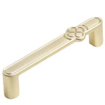 Poignée de porte d'armoire vintage fleur en alliage de zinc pour tiroirs et armoires, trou unique café, 96 mm café, 128 mm café, trou unique gris, 96 mm gris, 128 mm gris, trou unique cuivre brossé, 96 mm cuivre brossé, 128 mm cuivre brossé