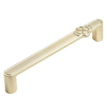 Poignée de porte d'armoire vintage fleur en alliage de zinc pour tiroirs et armoires, trou unique café, 96 mm café, 128 mm café, trou unique gris, 96 mm gris, 128 mm gris, trou unique cuivre brossé, 96 mm cuivre brossé, 128 mm cuivre brossé