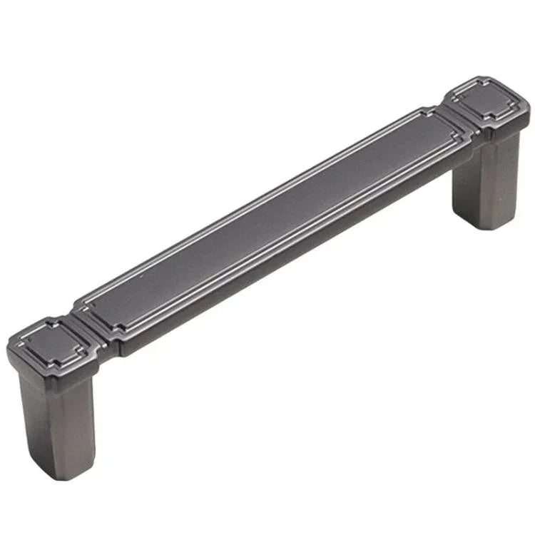 Poignée de porte d'armoire vintage en alliage de zinc pour tiroirs et armoires, trou unique café, 96 mm café, 128 mm café, trou unique gris, 96 mm gris, 128 mm gris, trou unique cuivre brossé, 96 mm cuivre brossé, 128 mm cuivre brossé