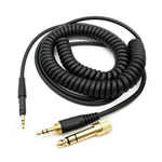 Câble casque à ressort 2,5 mm vers prise 3,5 + 6,35 mm pour Sennheiser HD6 / HD8 / HD7 / HD598, ZS0229